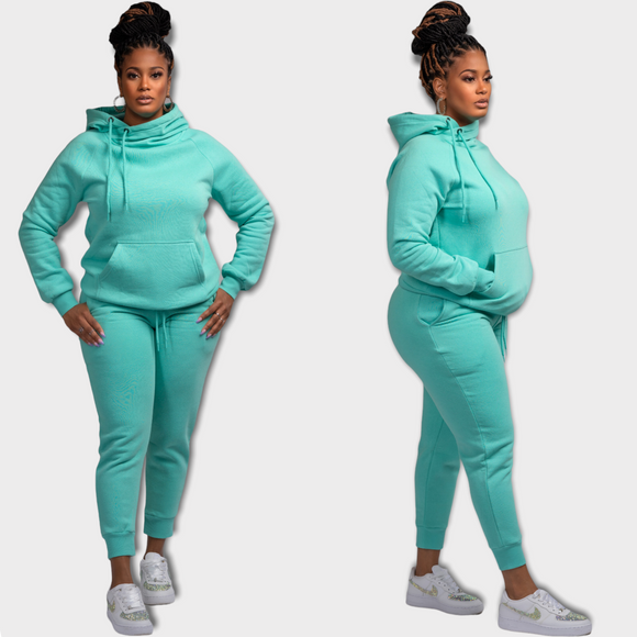 Side Tie Jogger Set (Mint)