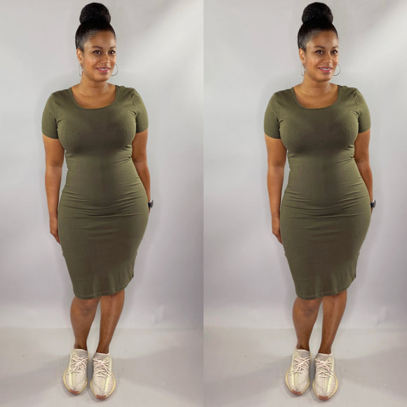 Keyion Dress (Olive)
