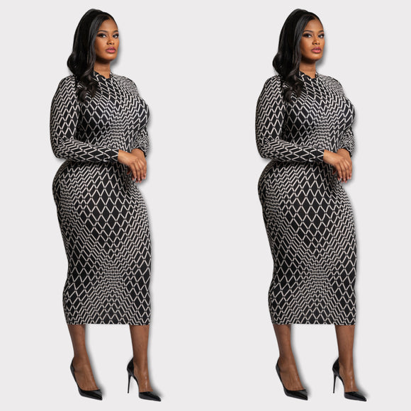 Black & White body dress