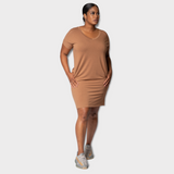 T-Shirt Dress (Deep Camel)