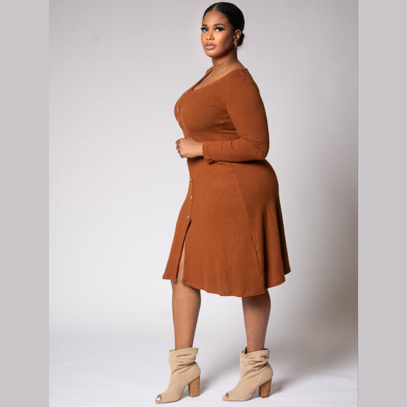 Comfy & Ready Dress (Caramel)