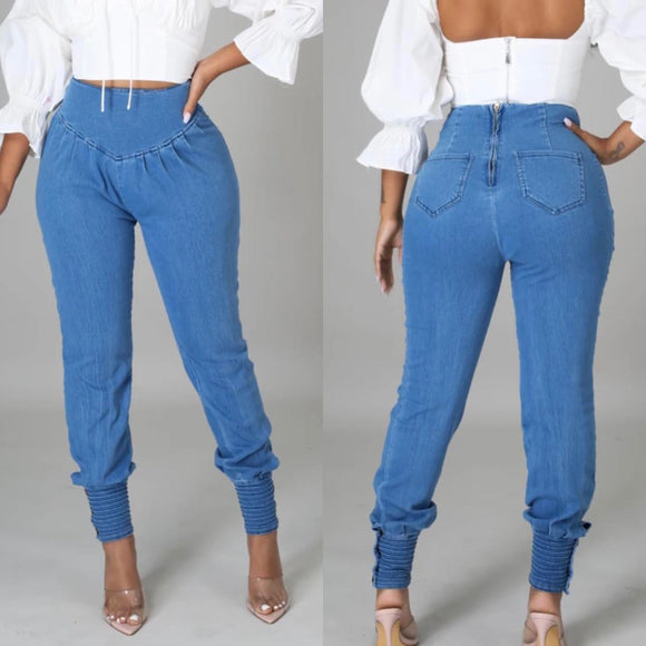 Denim Jogger Pants