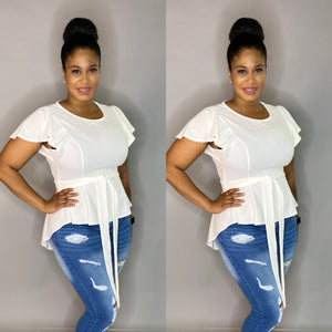 Swing Hi-Low Shirt (Cream)