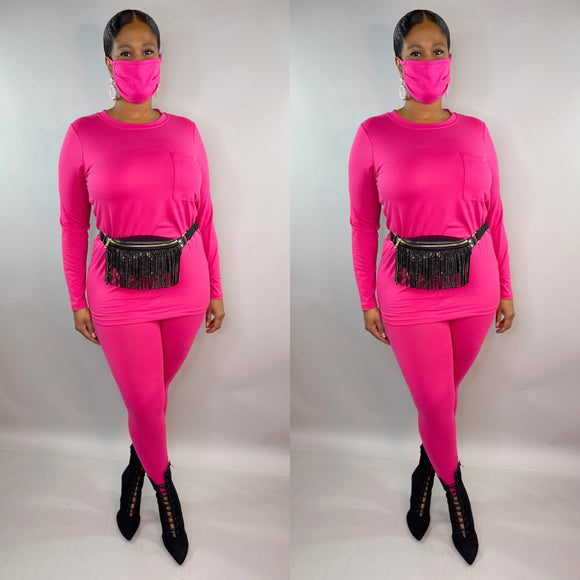 “Kick Back” 3 pc Set (Pink)