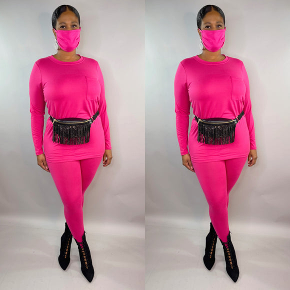 “Kick Back” 3 pc Set (Pink)