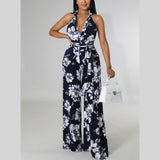 Navy And White Jumpsuit